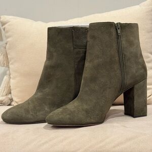 Nine West Olive Suede Heeled Boots